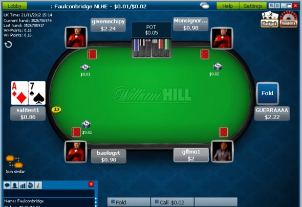 €1800 freeroll series – hit the jackpot with William Hill Poker