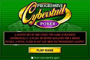 Cyberstud Poker Player Wins $170169 Progressive Jackpot